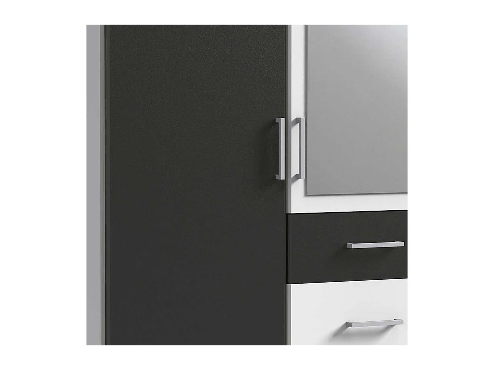 Kleiderschrank Gästezimmer mit drei Schubladen Spiegeltür