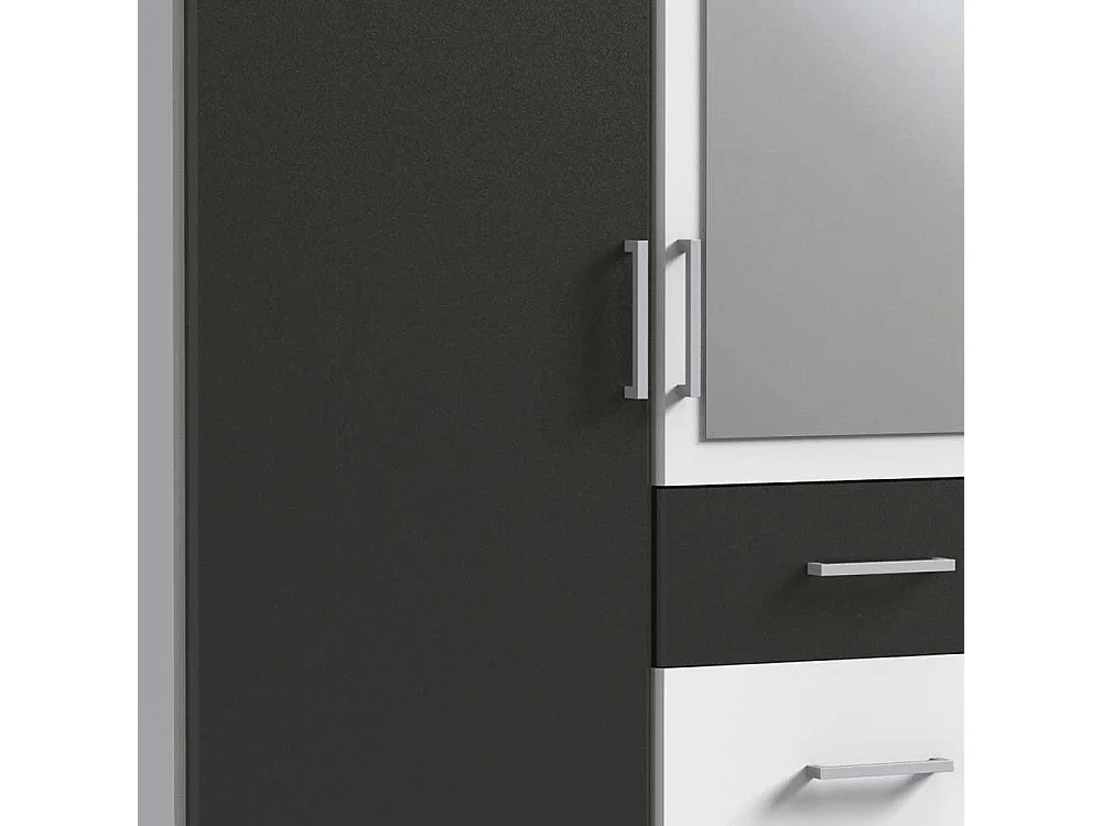 Kleiderschrank Gästezimmer mit drei Schubladen Spiegeltür