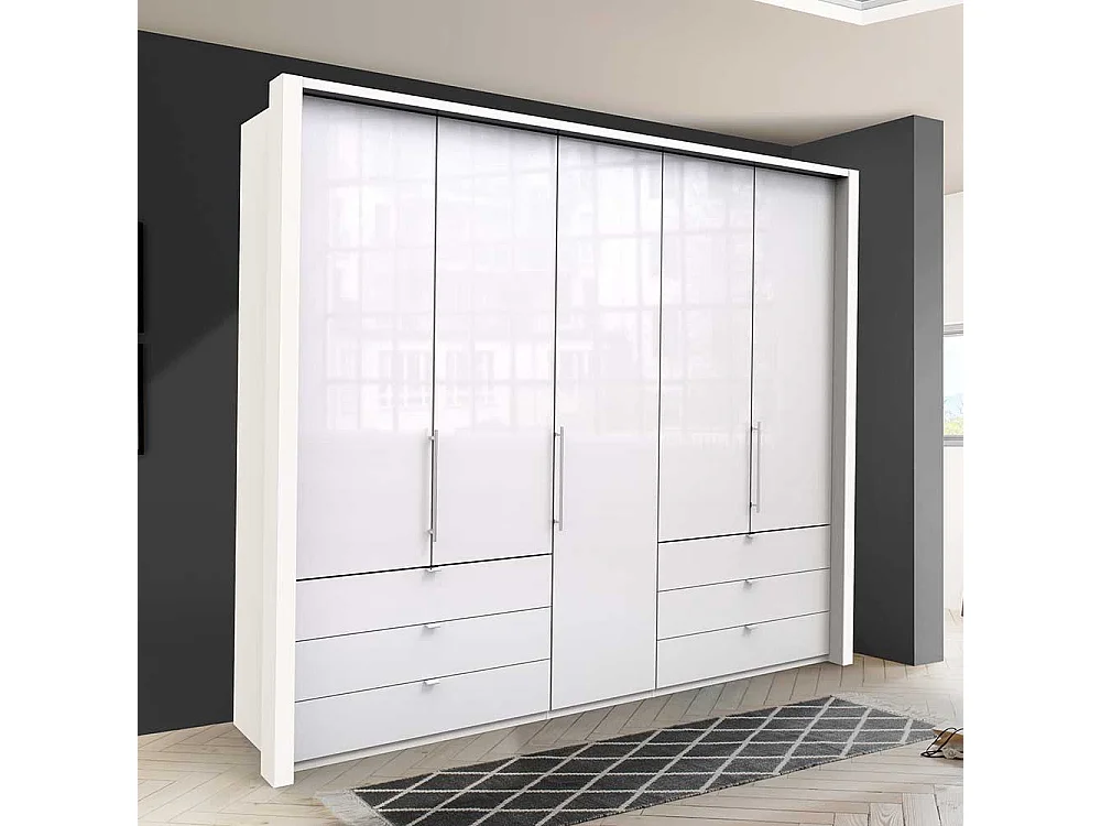 Weißer Schlafzimmerschrank 3 türig modern