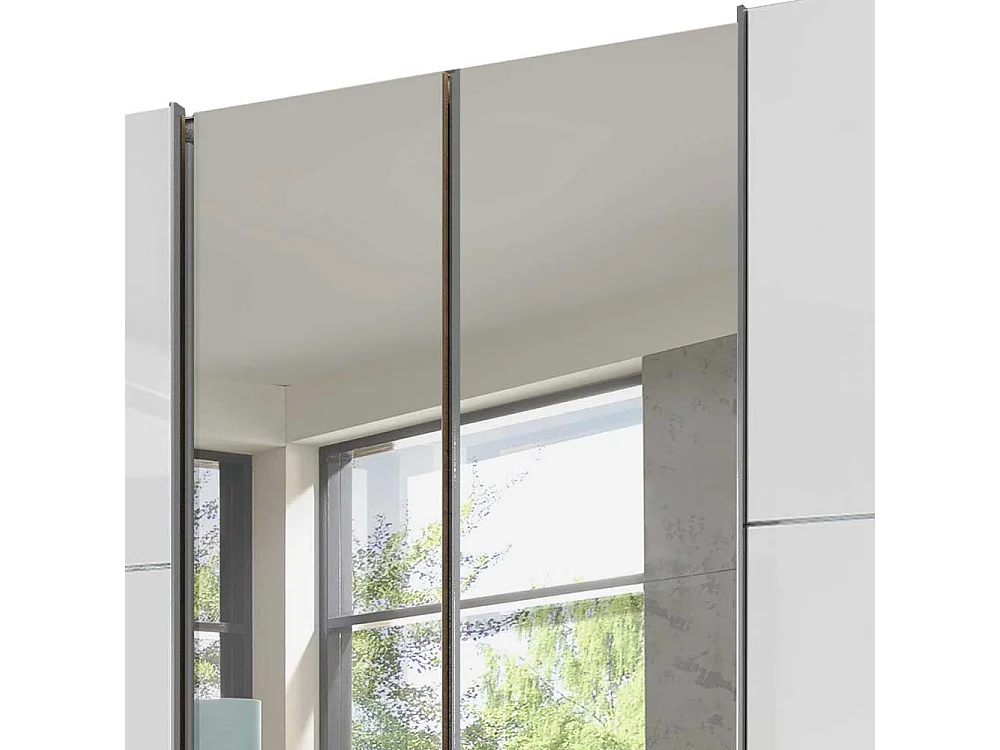 Schlafzimmerkleiderschrank 300 cm mit Dreh- und Schiebetüren 236 cm hoch