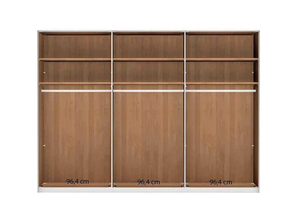 Holz-Kleiderschrank Spiegel-Kleiderschrank mit Drehtüren in modernem Design