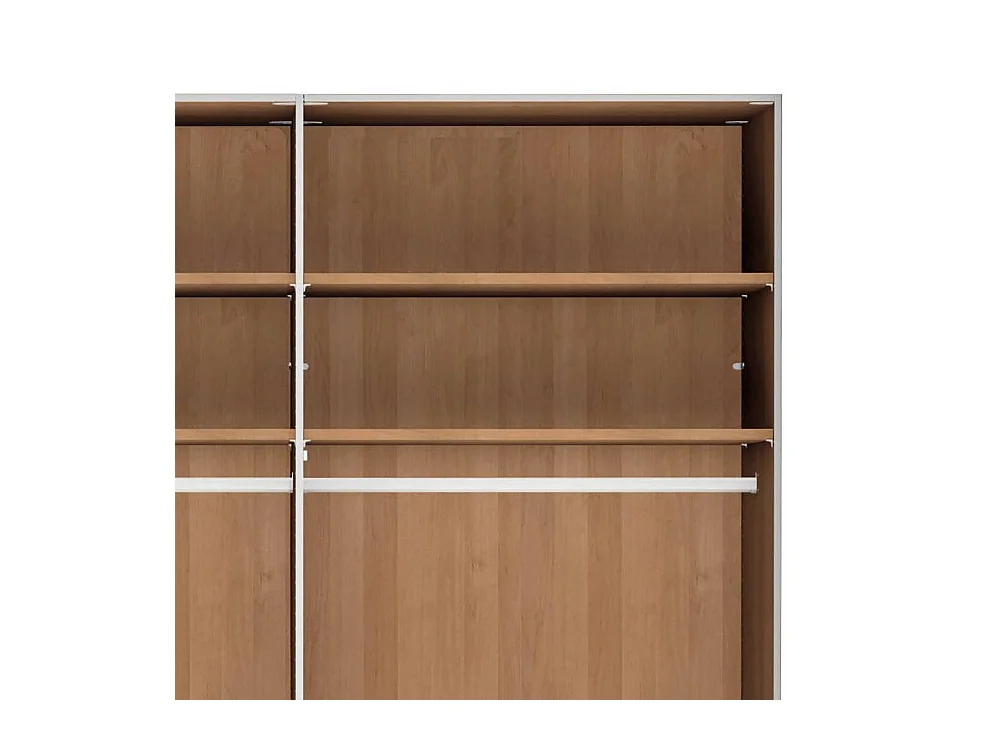 Holz-Kleiderschrank Spiegel-Kleiderschrank mit Drehtüren in modernem Design