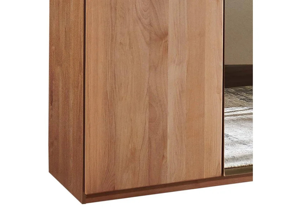 Holz-Kleiderschrank Spiegel-Kleiderschrank mit Drehtüren in modernem Design