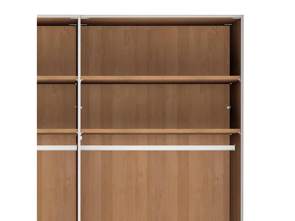 Holz-Kleiderschrank Spiegel-Kleiderschrank mit Drehtüren in modernem Design