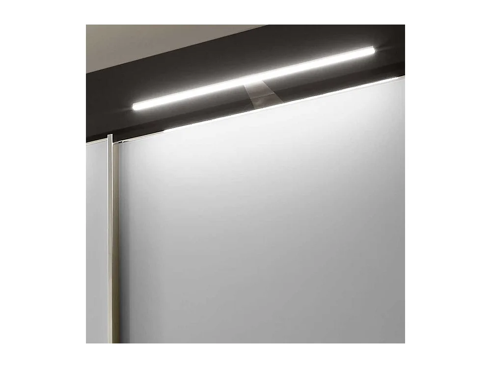 Kleiderschrank in Weiß und Braun 4 Schwebetüren