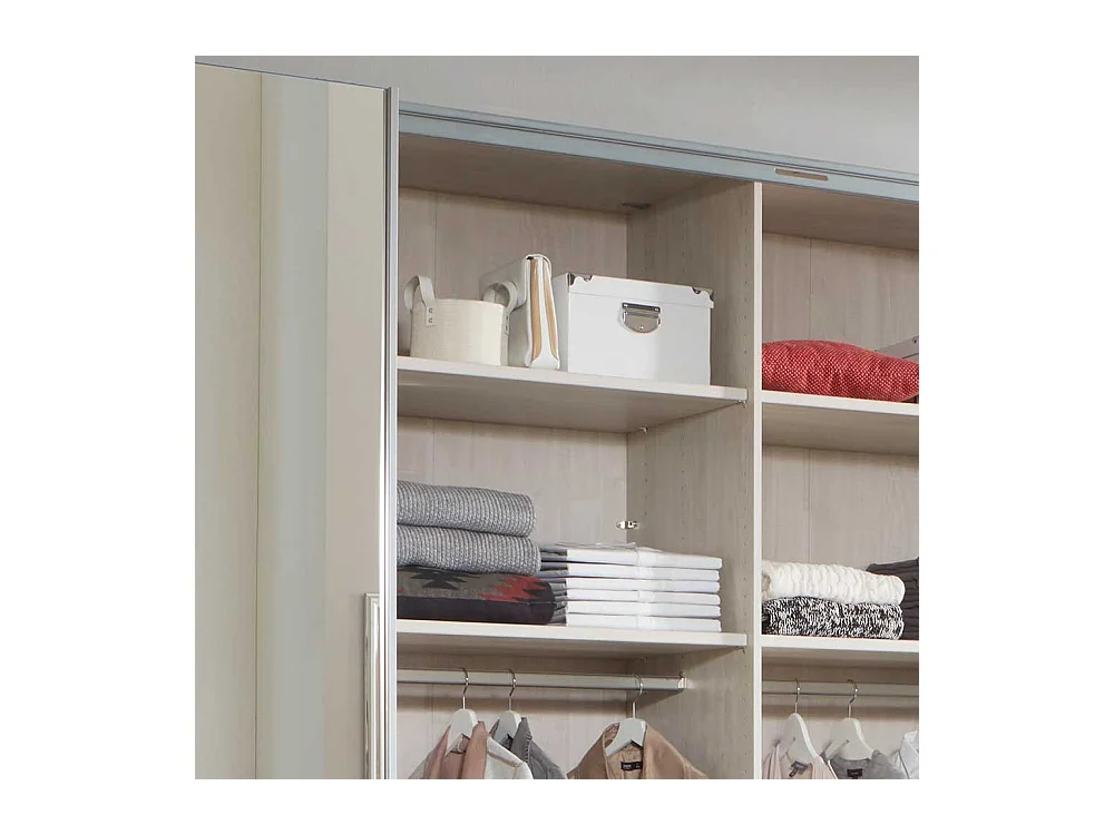 Kleiderschrank in Anthrazit und Hellgrau Schwebetüren