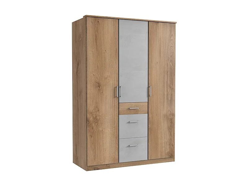 Drehtürenschrank mit Schubladen in modernem Design 199 cm hoch