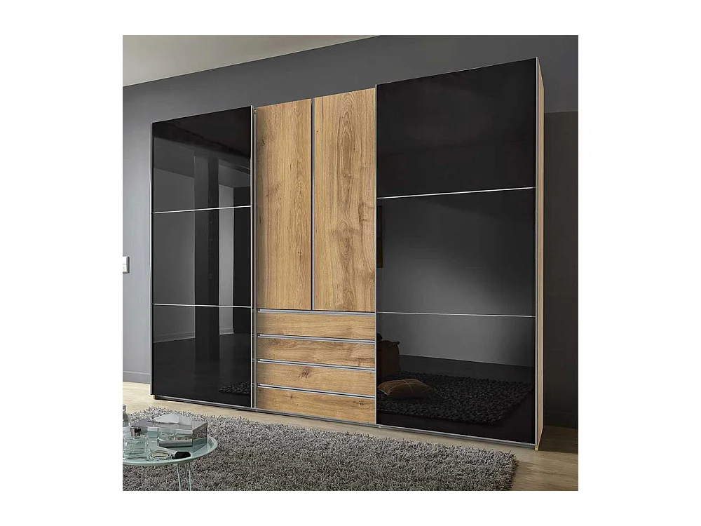 Moderner Schlafzimmerschrank mit Dreh- und Schiebetüren Selbsteinzug