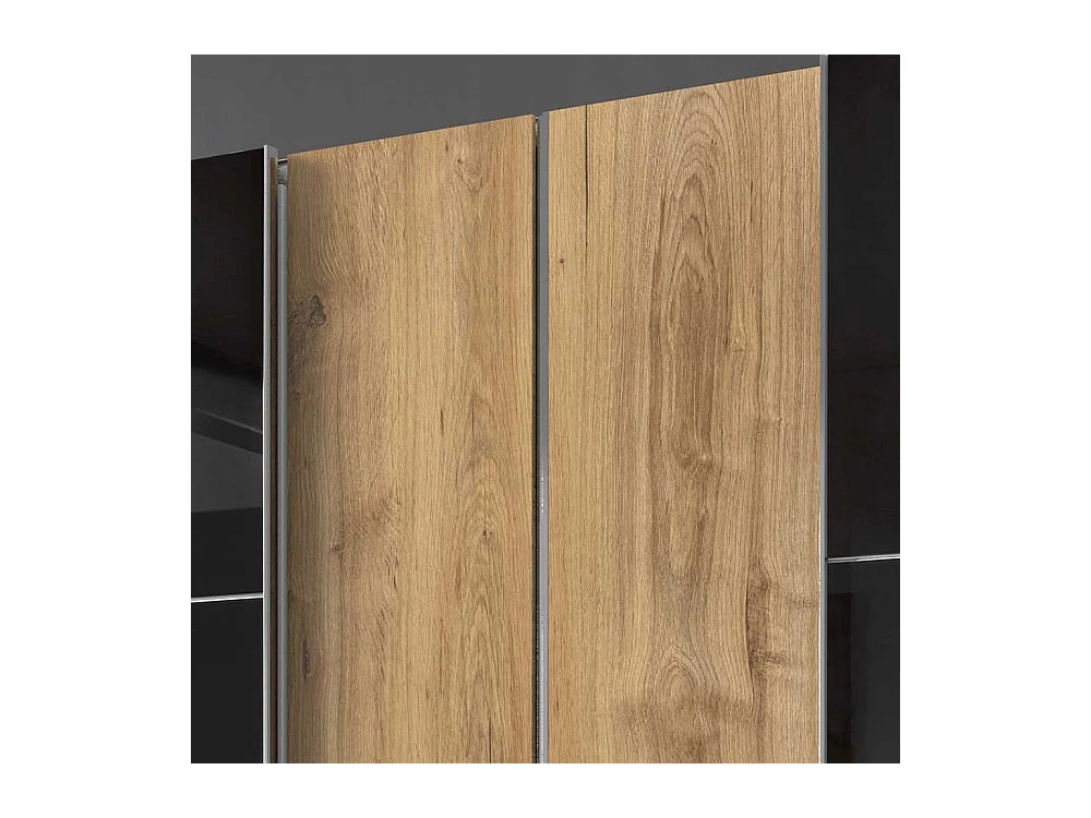 Moderner Schlafzimmerschrank mit Dreh- und Schiebetüren Selbsteinzug