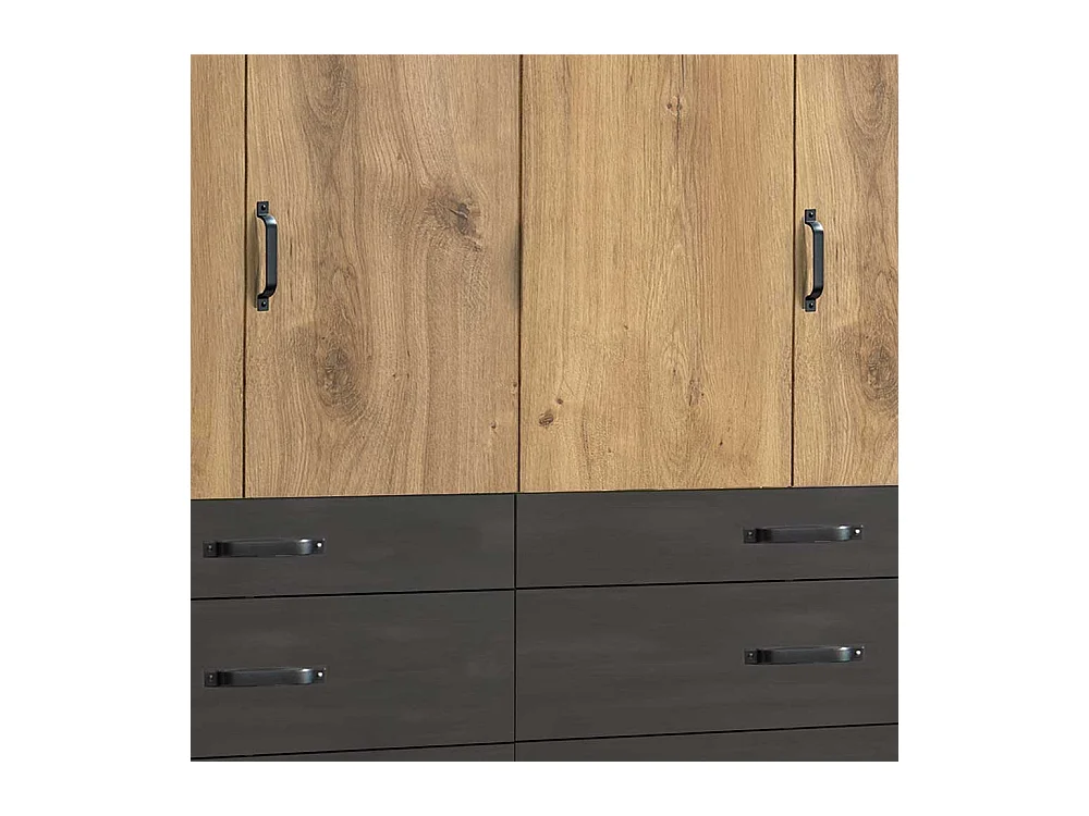 Kleiderschrank mit Schubladen im Industry und Loft Stil Made in Germany