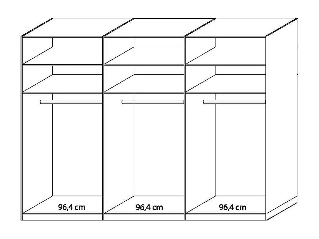 Schiebetüren Kleiderschrank in Eichefarben Dunkelgrau