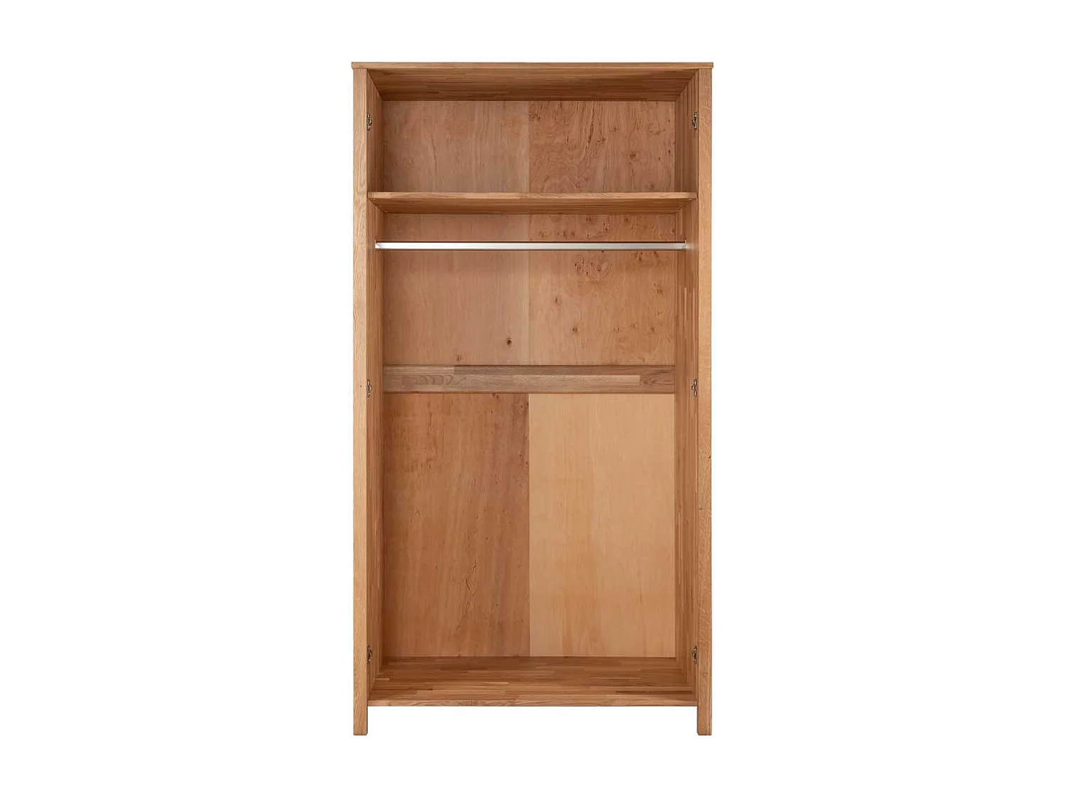 Kleiderschrank Schrank Holz aus Massivholz mit Geflecht Türen