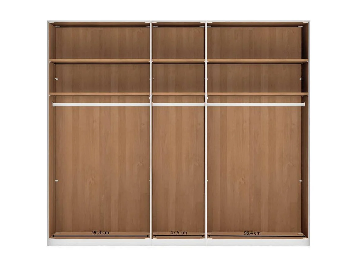 Schlafzimmerschrank Drehtürenkleiderschrank 246 cm breit 216 cm hoch
