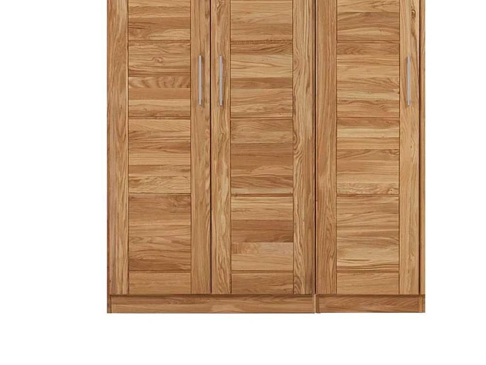 Kleiderschrank aus Wildeiche Massivholz 5 türig