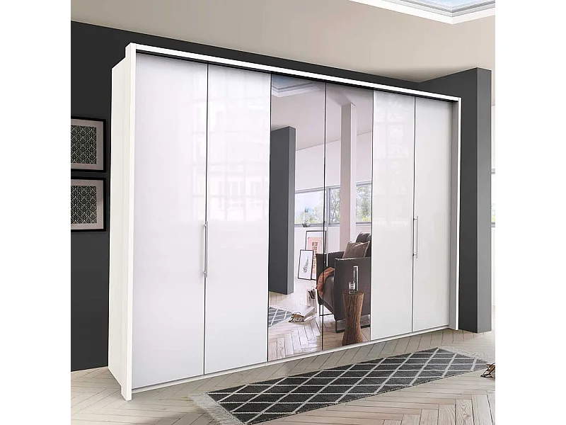 Falttürenschrank mit Spiegel modern