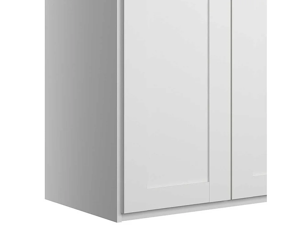 Schlafzimmerschrank modern Country in Weiß 200 cm breit