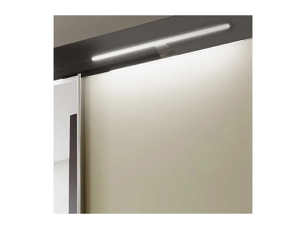 Schwebetüren Kleiderschrank in Creme Weiß und Braun 250 cm breit