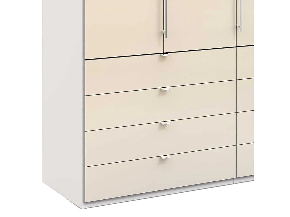 Jugend Kleiderschrank mit Falttüren acht Schubladen