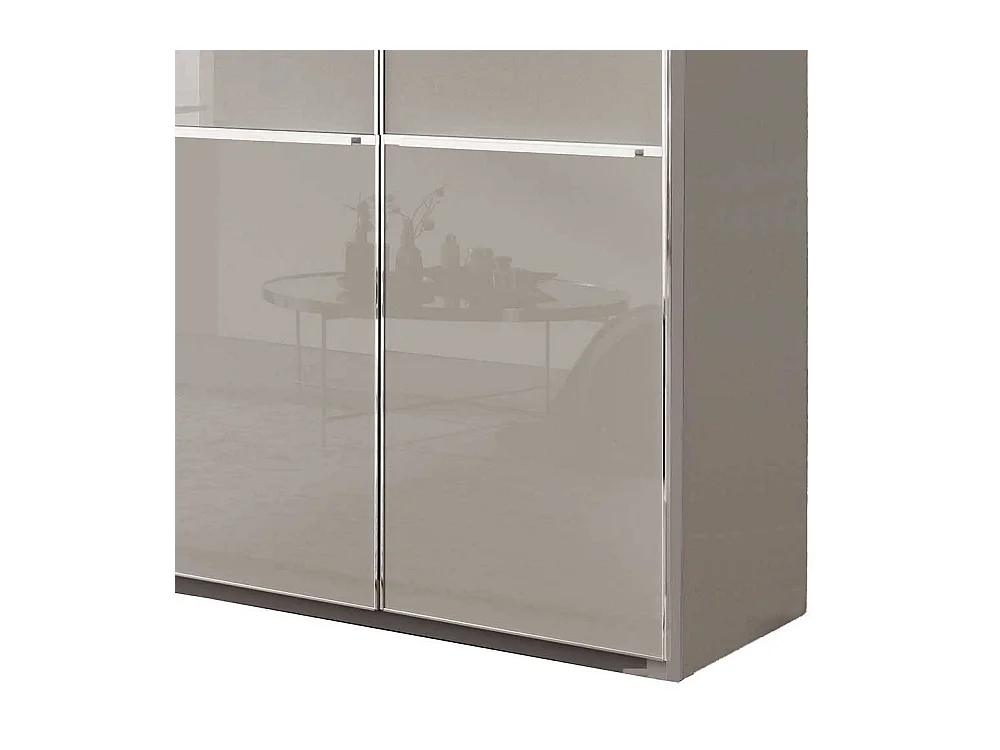 Schlafzimmerschrank Kleiderschrank - Front glasbeschichtet 296 cm breit
