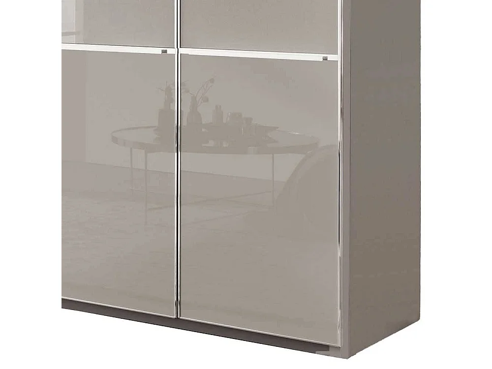 Schlafzimmerschrank Kleiderschrank - Front glasbeschichtet 296 cm breit