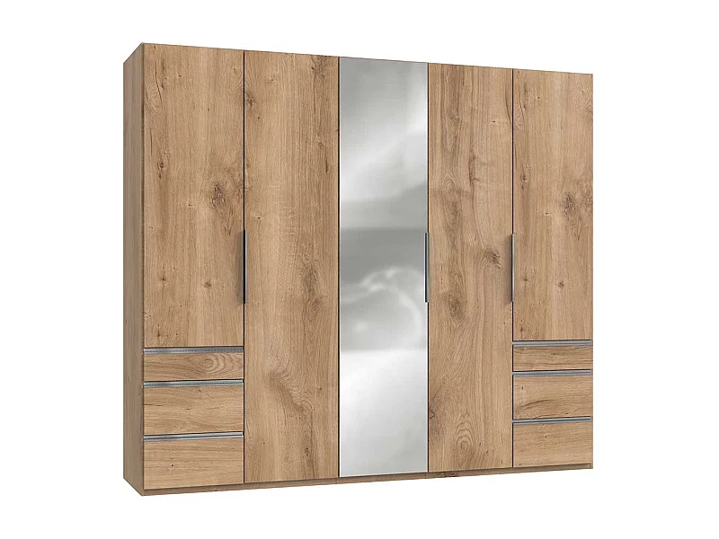 Kleiderschrank mit Drehtüren und sechs Schubladen Made in Germany