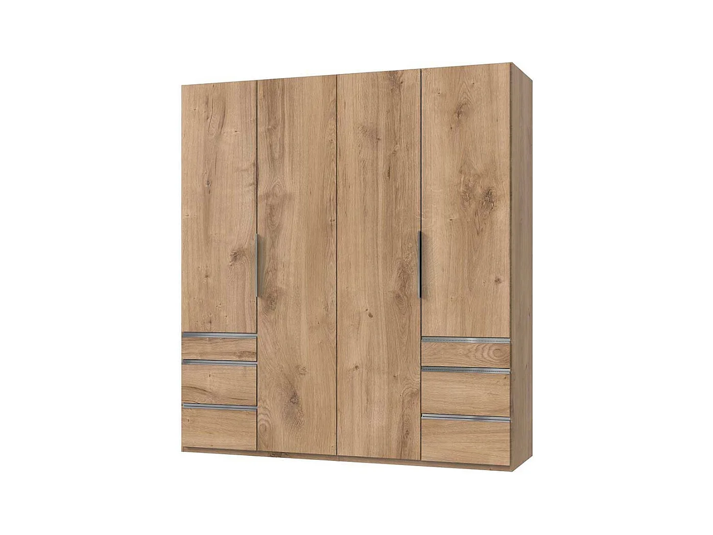 Drehtürenschrank 4 türig mit sechs Schubladen Made in Germany