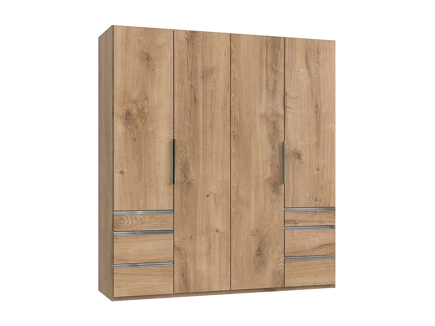 Drehtürenschrank 4 türig mit sechs Schubladen Made in Germany