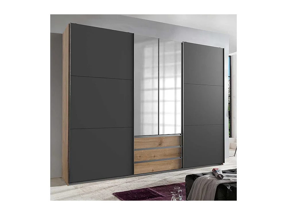 Kleiderschrank mit Spiegeltüren und Schiebetüren Made in Germany