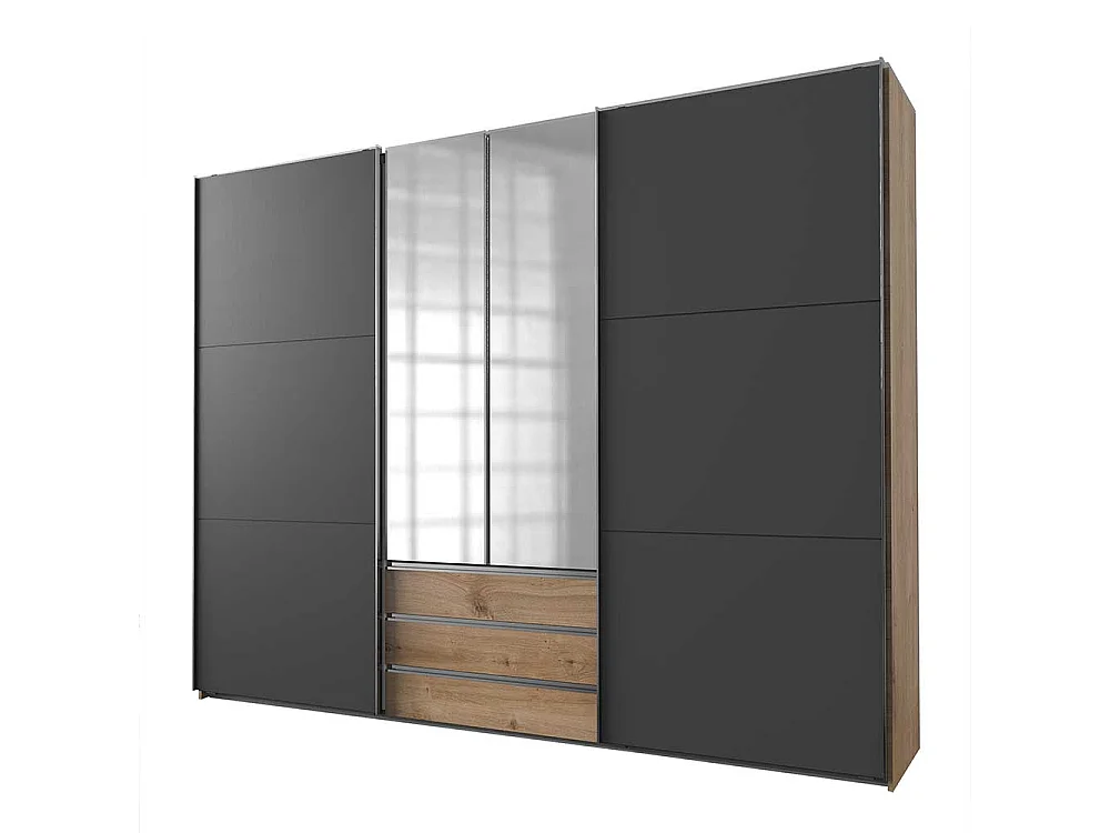 Kleiderschrank mit Spiegeltüren und Schiebetüren Made in Germany