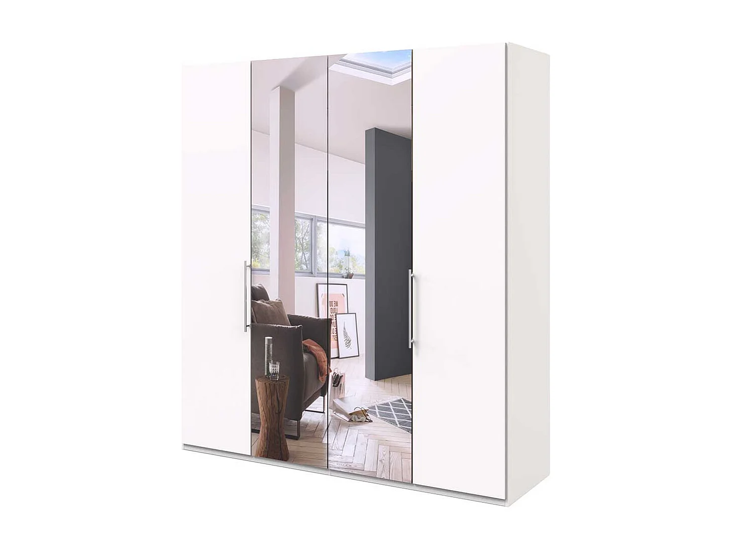 Falttürenschrank mit Spiegel Made in Germany