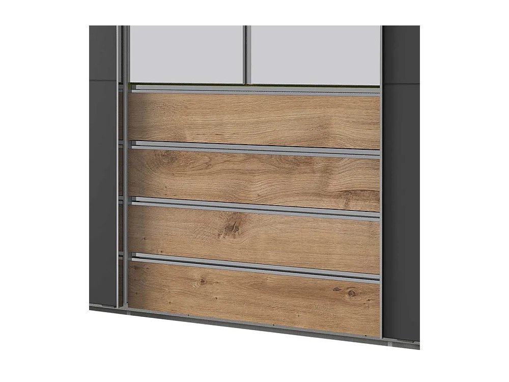 Großer Schlafzimmerkleiderschrank mit Dreh- und Schiebetüren Made in Germany