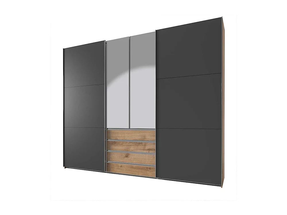 Großer Schlafzimmerkleiderschrank mit Dreh- und Schiebetüren Made in Germany