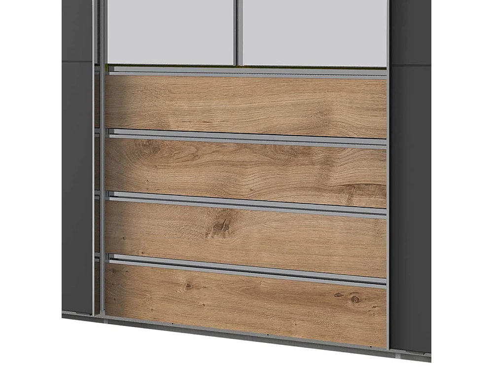 Großer Schlafzimmerkleiderschrank mit Dreh- und Schiebetüren Made in Germany