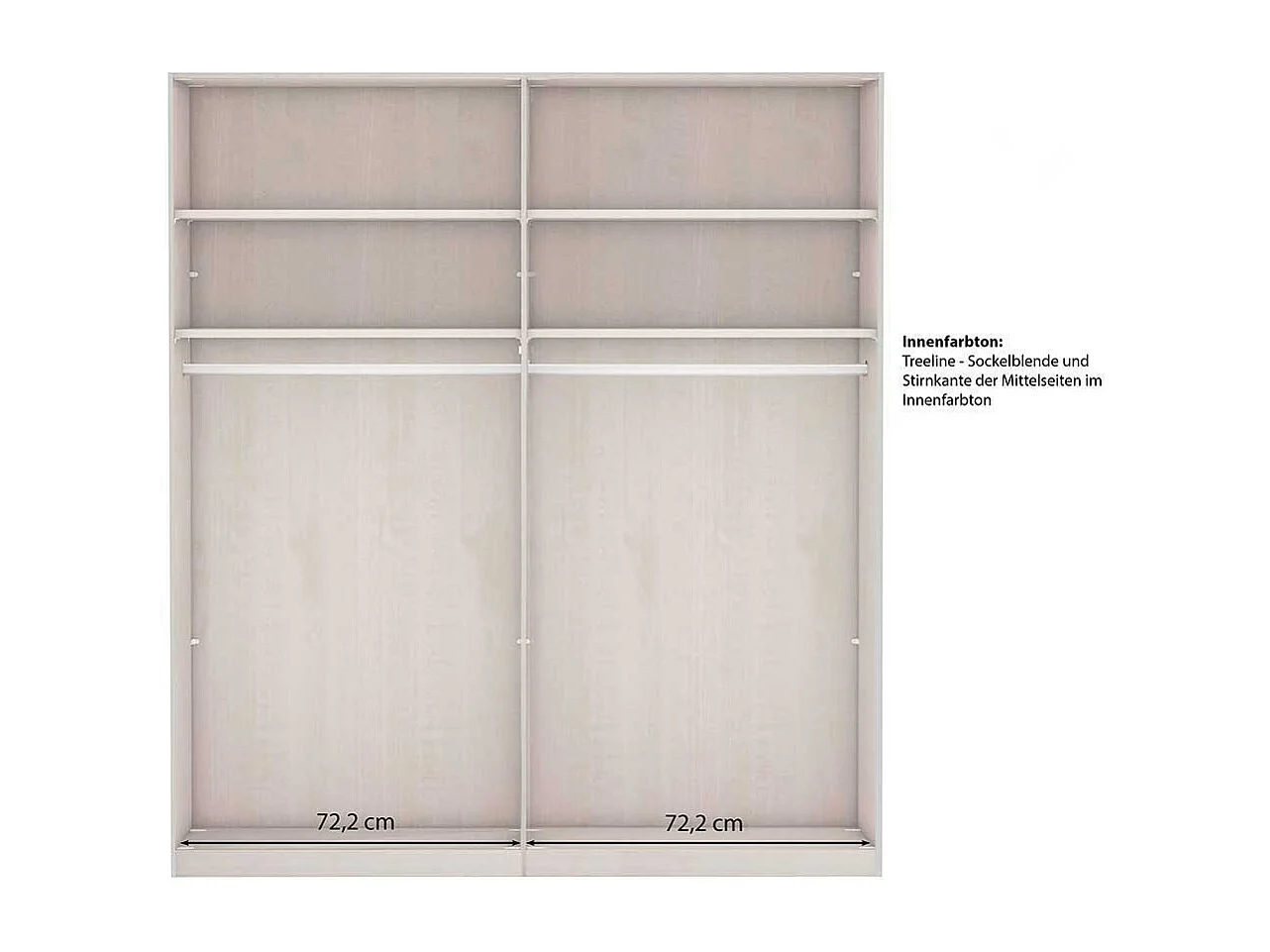 Kleiderschrank mit Gleittüren in Graugrün Made in Germany