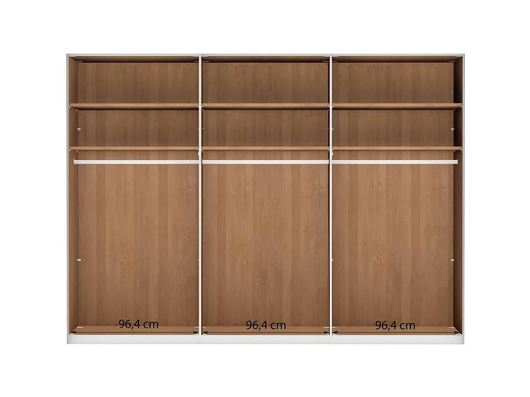 Kleiderschrank Spiegeltürenschrank in Erlefarben und modernem Design