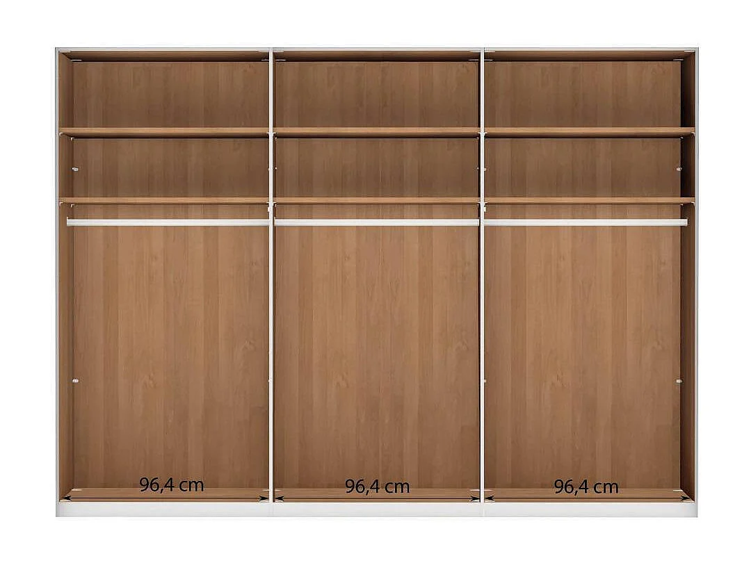 Kleiderschrank Spiegeltürenschrank in Erlefarben und modernem Design
