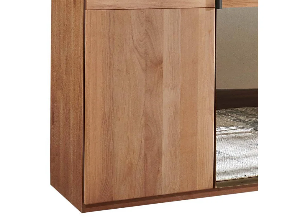 Kleiderschrank Spiegeltürenschrank in Erlefarben und modernem Design