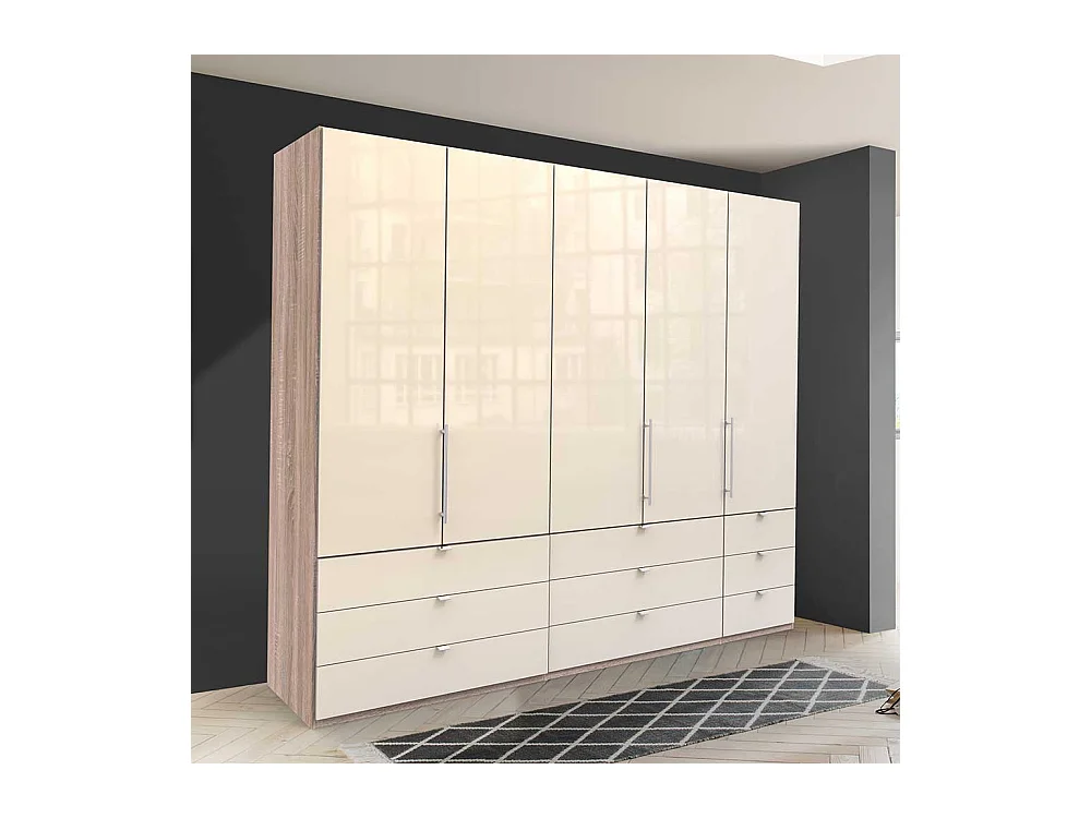 Kleiderschrank in Cremefarben Eiche Sägerau