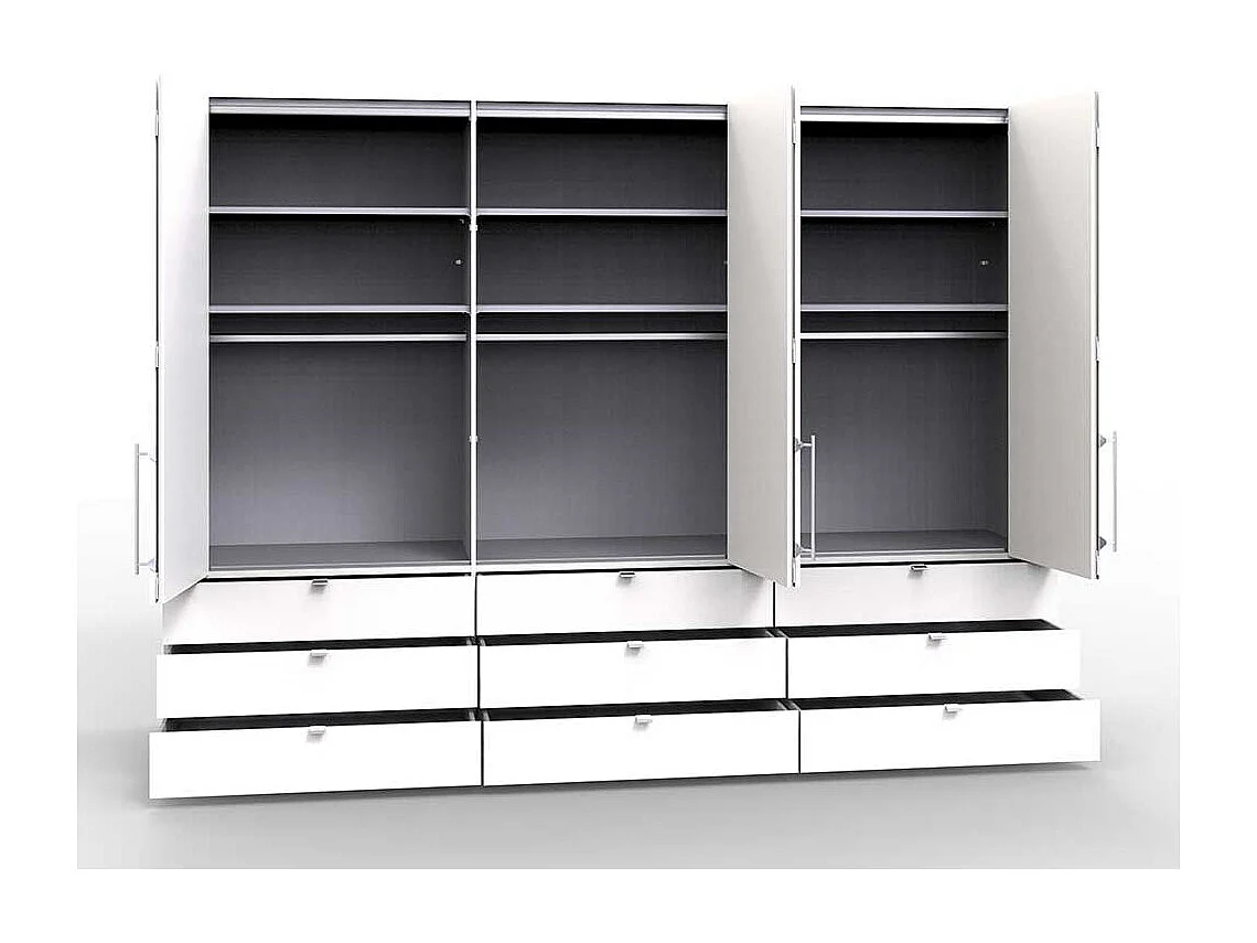 Schlafzimmerschrank mit Falttüren Creme Weiß