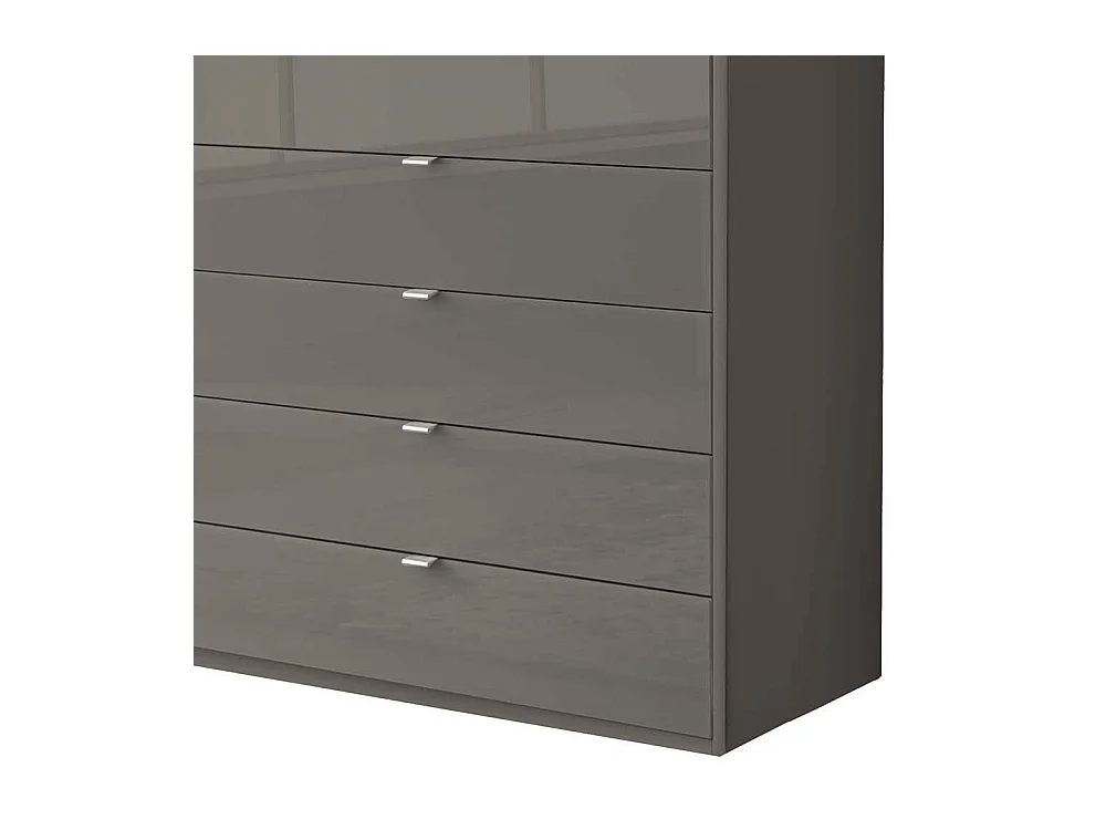 Kleiderschrank Schlafzimmerschrank mit fünf Schubladen mit Drehtüren