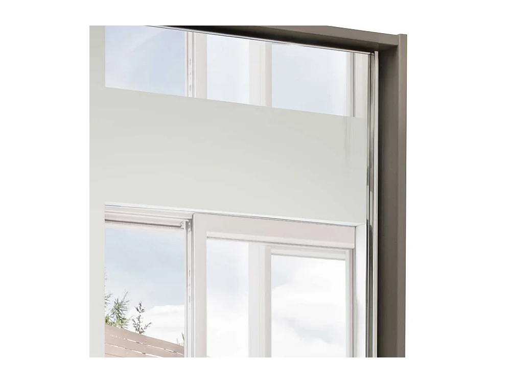 Schwebetürenschrank in Hellgrau und Braun Spiegeltür