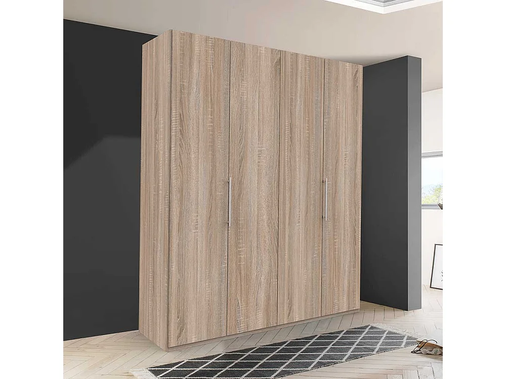 Kleiderschrank Jugendstil mit Falttüren Eiche Sägerau foliert