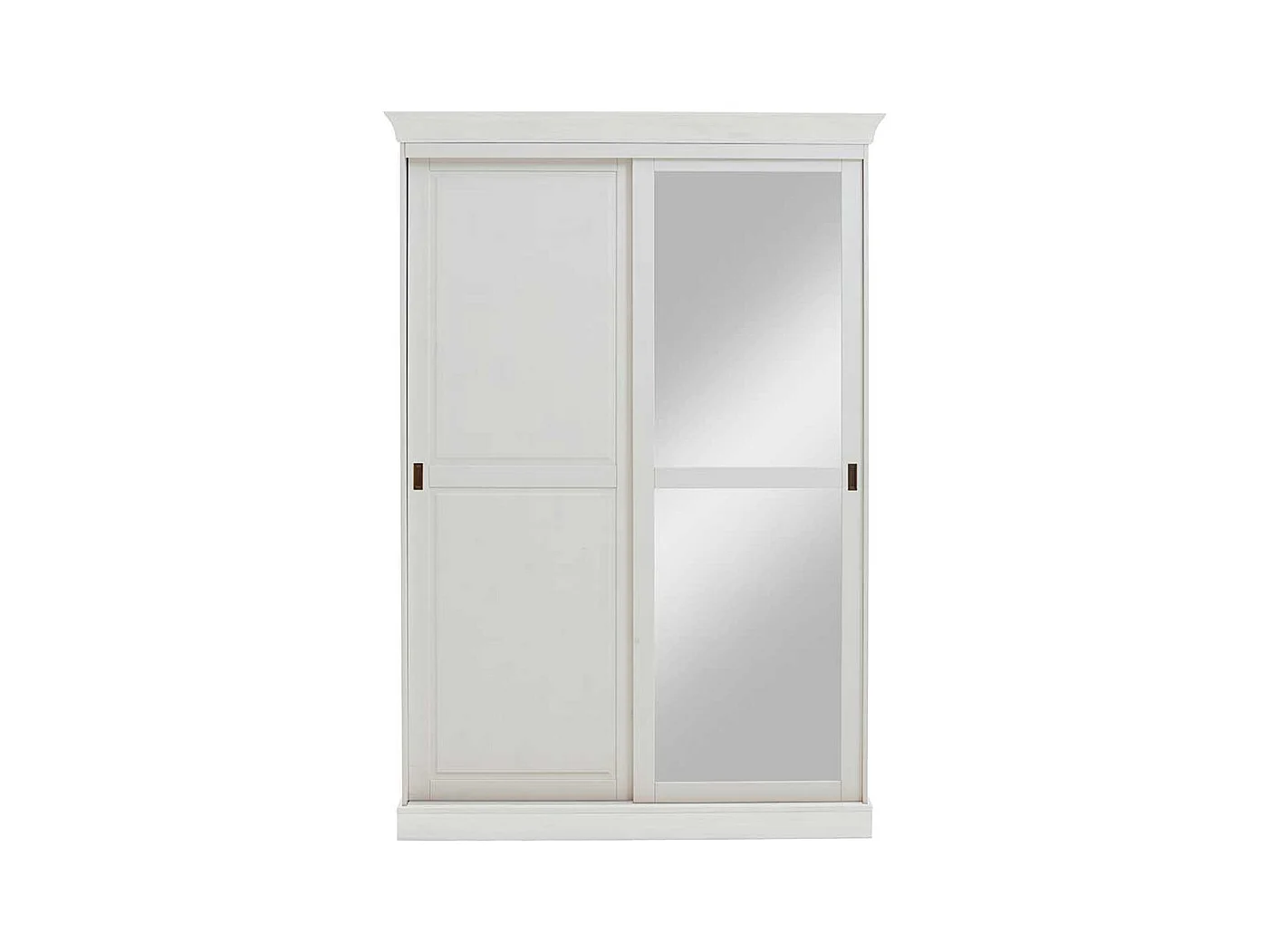 Schlafzimmerschrank in Weiß Kiefer massiv Schiebetüren