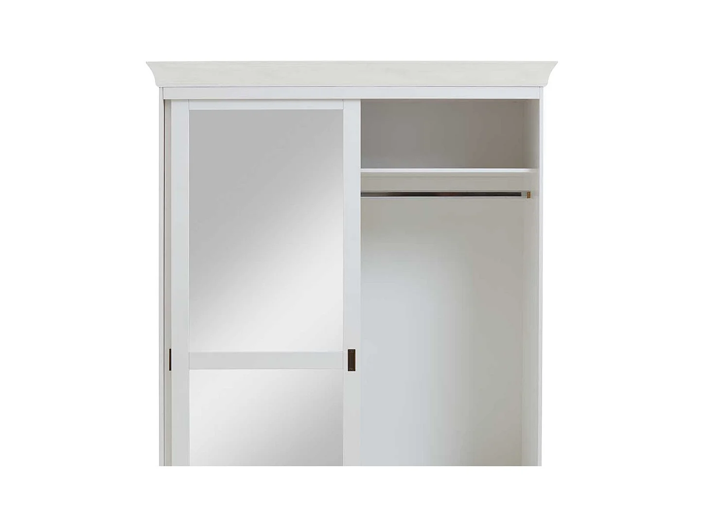 Schlafzimmerschrank in Weiß Kiefer massiv Schiebetüren