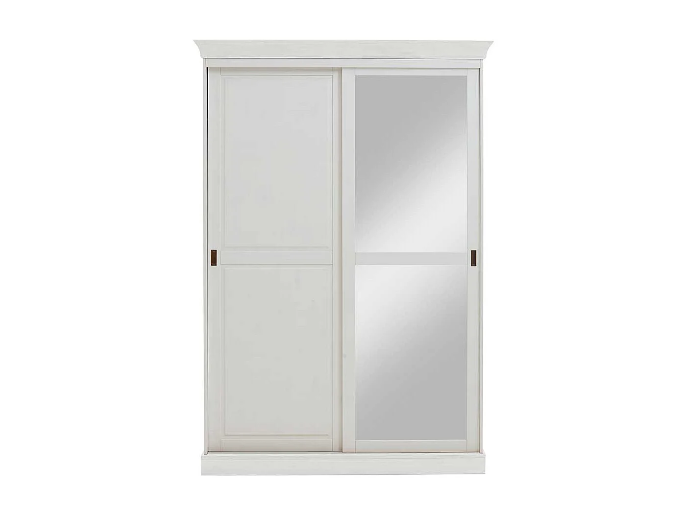 Schlafzimmerschrank in Weiß Kiefer massiv Schiebetüren