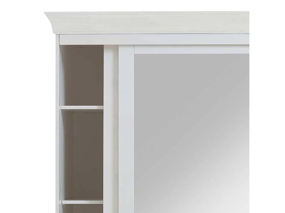 Schlafzimmerschrank in Weiß Kiefer massiv Schiebetüren