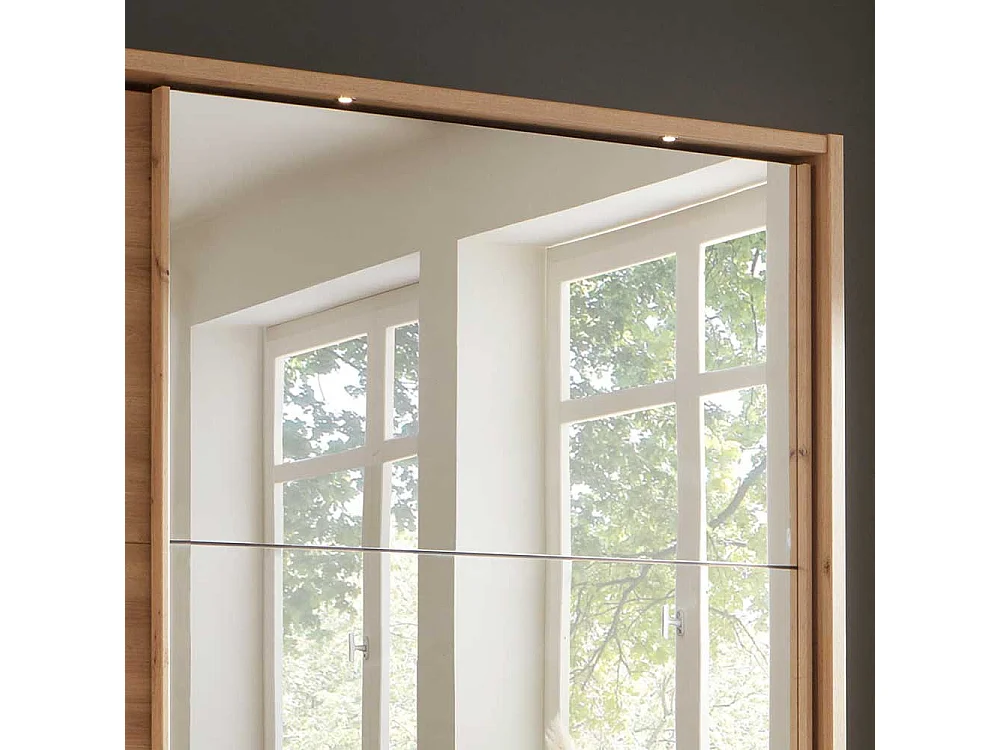 Kleiderschrank in Eiche Bianco Schwebetüren