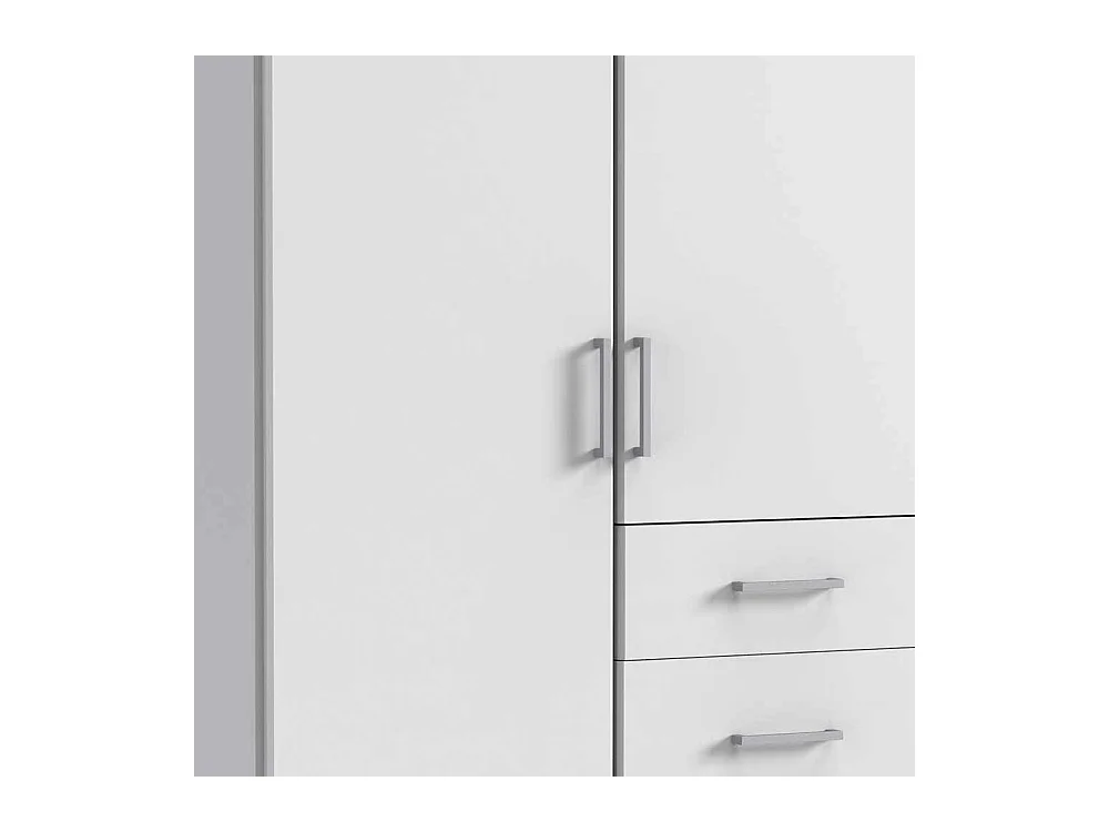 Kleiderschrank weiss mit Schubladen 199 cm hoch Made in Germany