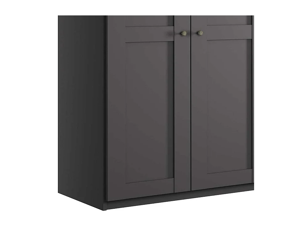 Großer Kleiderschrank 5 Türen in Dunkelgrau Made in Germany