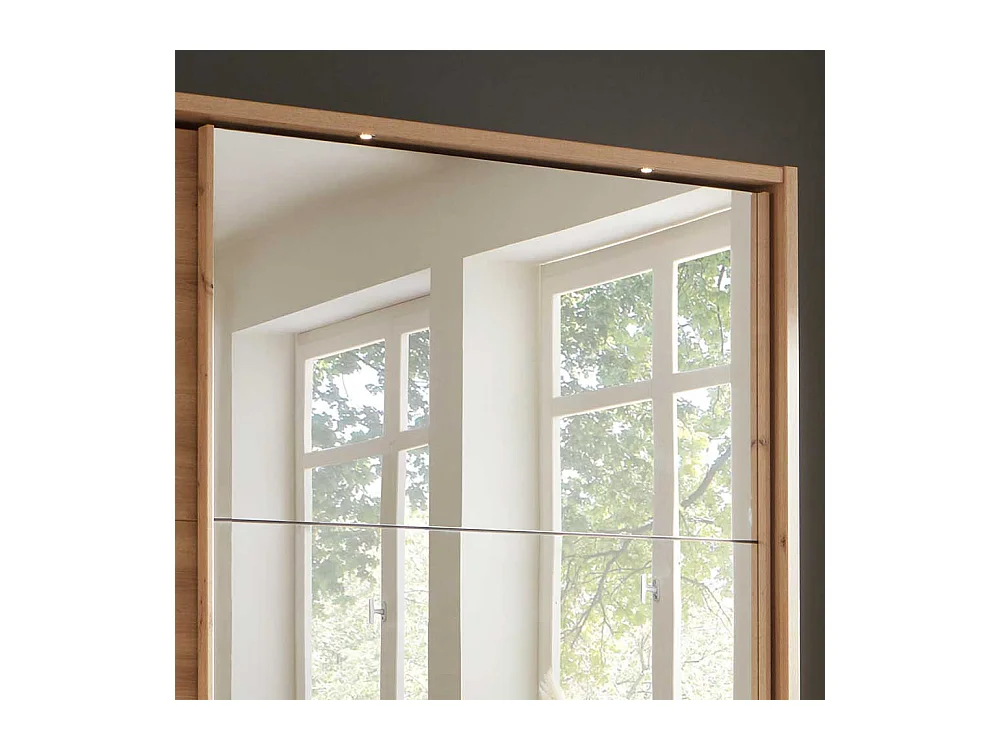 Kleiderschrank in Eiche Bianco Schwebetüren